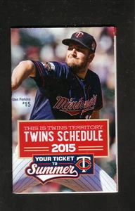 Mellizos de Minnesota--Glen Perkins--Horario de bolsillo 2015--Tria Ortopédica - Imagen 1 de 2