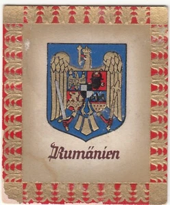 DRAPEAU FLAG FLAGGE EMBLÈME EMBLEM WAPPEN ROUMANIE ROMANIA RUMÄNIEN 2 IMAGE CARD - Picture 1 of 2