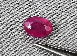 Natural Ruby 0.90ct Red Oval Cut Certified Loose Gemstone Transparent Untreated - Picture 1 of 6