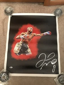 Floyd Mayweather Jr Signed/Autographed 20x24 Canvas Boxing Beckett - Picture 1 of 3