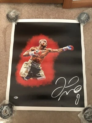 Floyd Mayweather Jr Signed/Autographed 20x24 Canvas Boxing Beckett - Image 1 of 3