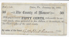 1863 Monroe County  Union ,Virginia 50 Cents Obsolete Note SIGNED Civil War Note