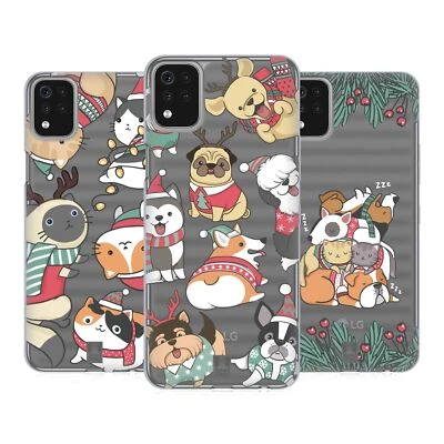 HEAD CASE DESIGNS CHRISTMAS PETS SOFT GEL CASE FOR LG PHONES 1 - Image 1 of 4