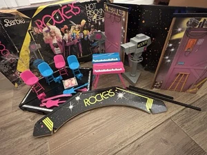Barbie & The Rockers Hot Rockin Stage with Box Mattel 1985 box heavy damage READ - Picture 1 of 22
