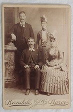 Vintage Cabinet Card Victorian Women Men Family Randall & Pearce Ashland Wisc
