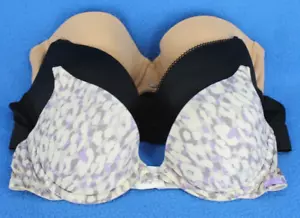 Calvin Klein Underwire Padded Push Up Bra Bundle Lot Size 32B #D6423 - Picture 1 of 4