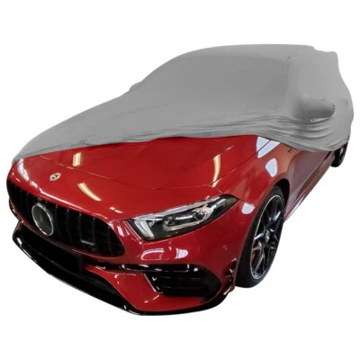 Indoor car cover fits Mercedes-Benz A 45 AMG bespoke Stuttgart Grey cover Wit... - Image 1 of 4