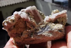 BARYT HELLVIOLETT PHANTOMKRISTALLE & SIDERITE auf MATRIX - PERU... JULCANI MINE - Bild 1 von 12