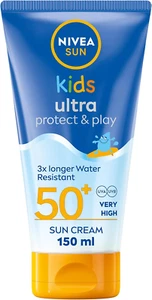 NIVEA Sun Kids Ultra Protect & Play FPS 50+ Loción (150 ml), Hidratante Niños Su - Imagen 1 de 12