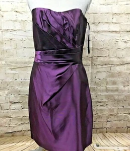 Vestido JLM COUTURE Alvina Valenta Talla 12 Púrpura Formal Dama de honor Baile de graduación Recepción - Imagen 1 de 5