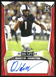 2023 Leaf Draft Autographs Red #BAQJ2 Quentin Johnston Auto