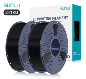 2×1KG SUNLU PETG Filament Wysoka wytrzymałość Drukarka 3D Materiał eksploatacyjny Czarny - Zdjęcie 1 z 23