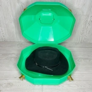 Bullhide Monte Carlo Black Wool Western Cowboy Hat kids xl & vintage hat box - Picture 1 of 12