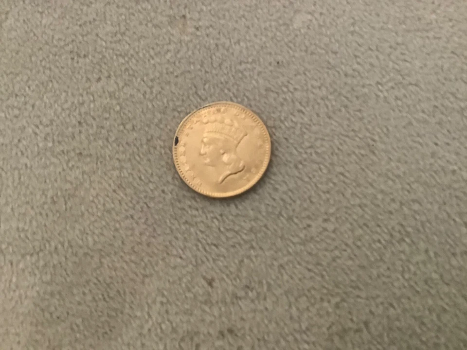 0,048 onza troy 22k 1,67 g 1856 1 dólar oro corona dólar Foto 1 de 4