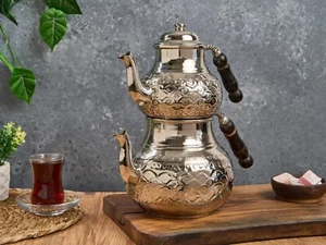 Handmade Copper Teapot, Teapot Warmer Samovar, Tea Maker, Turkish Copper Teapot - Picture 1 of 5