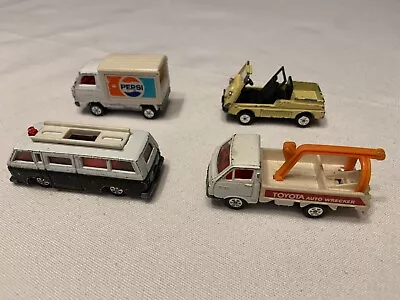 Vintage Diecast Japan Lot of 4 Tomica 1970s Toyota Honda Nissan Truck Van Pepsi - Image 1 of 4