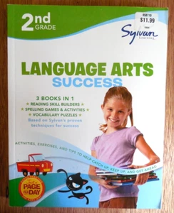 NEW! Sylvan Learning "2nd Grade Language Arts Success" Workbook - 3 Books in 1 - Picture 1 of 6