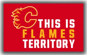 Calgary Hockey Team Memorable Flag 3x5ft 90x150cm Flames Fans Territory Banner - Picture 1 of 6