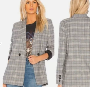 ANINE BING Madeleine Jacket Size M Au 10 /US 6 Black Red Check Lined Collared - Picture 1 of 22