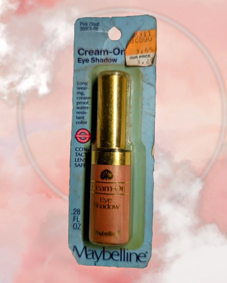 Sombra de Olhos Vintage 1980 NOS MAYBELLINE Creme-On PINK CLOUD DEADSTOCK Nova - Imagem 1 de 4