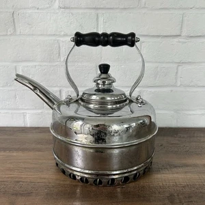 Vintage The Simplex Patent Wasserkocher verchromt massiv Kupfer Reg # 786743 England - Bild 1 von 14