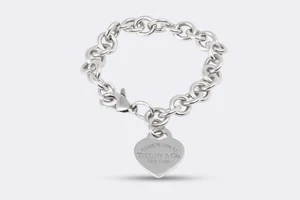 Bracciale 7,5" Tiffany & Co. Argento 925 Ritorno a Tiffany Cuore Tag (34,23g.) - Foto 1 di 5