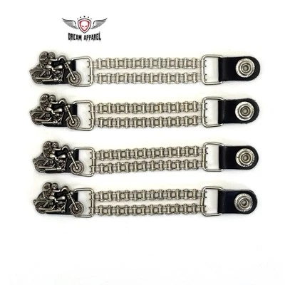 Vest Extenders Dream Apparel 4 pcs Set Double Chain Biker Angel Motorcycle - Image 1 of 4