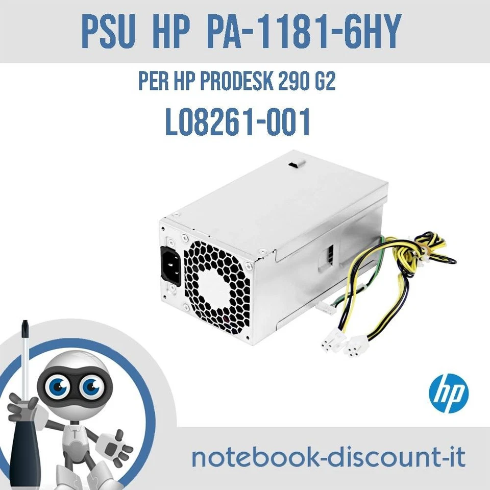 Alimentatore HP PA-1181-6HY  PSU per PC DESKTOP HP ProDesk  290 G2   L08261-001 - Immagine 1 di 2
