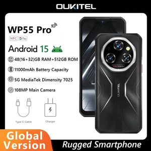 Android 15 NFC Oukitel WP55 Pro 5G Rugged Phone 120Hz 48GB+512GB 108MP 11000mAh - Picture 1 of 23