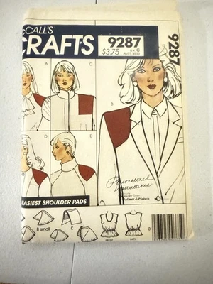 Shoulder Pads Camisole Top McCalls 9287 Sewing Pattern VTG UC Palmer Pletsch Pad - Image 1 of 3