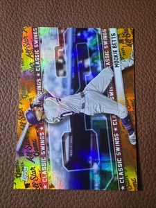 2025 Topps All-Star Game Mookie Betts Classic Swings Orange Foil #5/25 Dodgers - Picture 1 of 3
