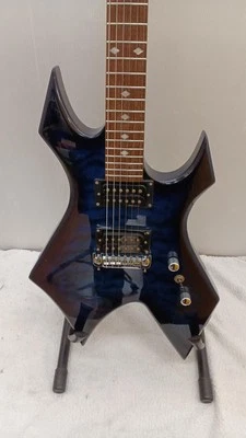 B.C.RICH WARLOCK-340JE Used Basswood body Maple neck Rosewood fingerboard Blue - Image 1 of 4