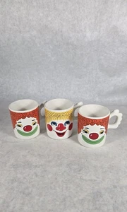 Vintage Clown Coffee Cup Mug Hand Handle Made In Japan Set Of 3 SEE PHOTOS  - Picture 1 of 14