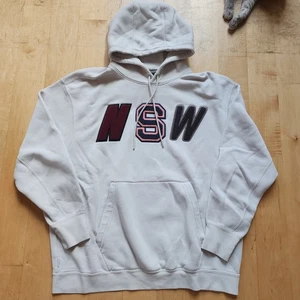 Nike Hoodie Mens Large Oversized NSW Pullover Sweatshirt Embroidered Off White - Picture 1 of 9