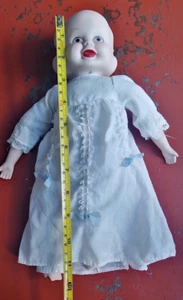 RARE Three Faced Doll baby happy crying, and sleeping Bisque 30 cm, Broken Legs - Picture 1 of 12