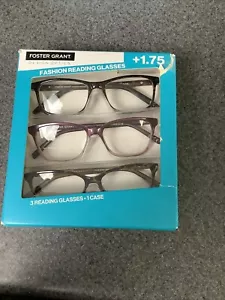 Foster Grant Design Optik Mode Lesebrille 3er Pack +1,75 Open Box M56E - Bild 1 von 2