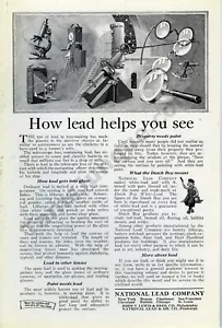 1923 National Lead Co Farbe hilft zu sehen! Tolle DRUCKANZEIGE über 100 Jahre alt (3271) - Bild 1 von 1