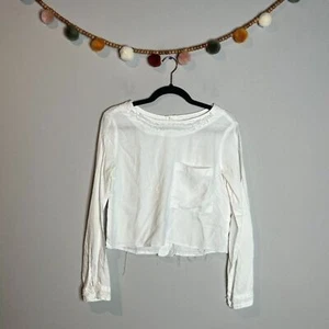 Bella Dahl Blanco Recortado Botón Bolsillo Trasero Top - Imagen 1 de 5