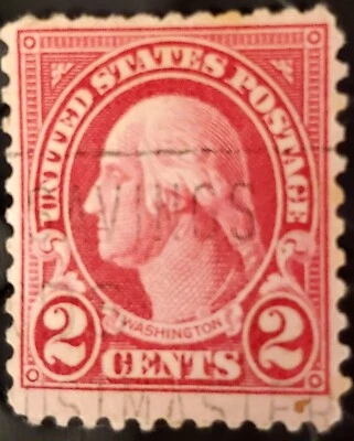 Collectable Rare George Washington 2 Cent Stamp Carmine In Color.  - Image 1 of 2