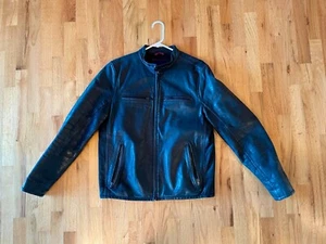 Men's Tommy Hilfiger Leather Jacket Medium - Picture 1 of 6