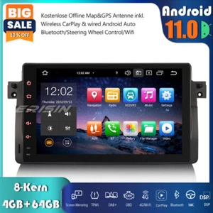 9" 8-Kern DAB+CarPlay Android 11 Autoradio GPS DSP BMW 3er E46 M3 Rover 75 MG ZT - Bild 1 von 19