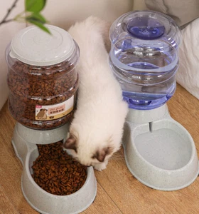3.8L Large Automatic Pet Food Drink Dispenser Dog Cat Feeder Water Bowl Dish D1 - Picture 1 of 16