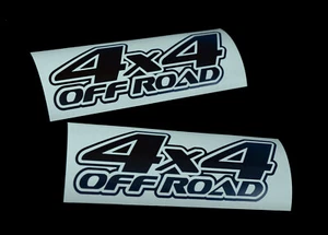 4 x 4 OFF ROAD STICKER 3M SELF ADHESIVE BLACK SET OF 2 - Picture 1 of 1