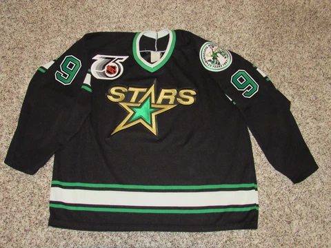 MIKE MODANO 1991-92 MINNESOTA NORTH STARS CCM NHL 75th Anniversary JERSEY lARGE Cover