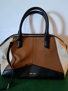 Nine West handbag tan and Brown and black Shoulder Belt with it  - Picture 1 of 5