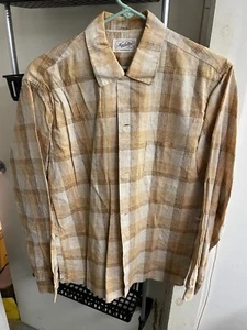 MORE 50s Vintage Clothing Finds! MANHATTAN LOOP COLLAR ROCKABILLY RAYON Shirt - Picture 1 of 9
