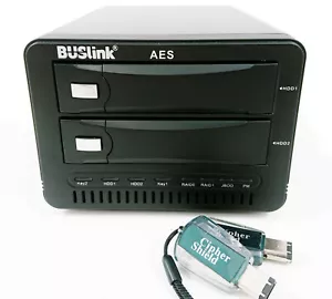Dual Keys USB 3.2 256-bit AES Hardware Encrypted 2-Bay RAID 0 Hard Drive 28 TB - Picture 1 of 6