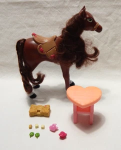 Barbie Baby Horse Bay Brown Green Eyes Mouth Opens And Eats Mattel - Picture 1 of 8