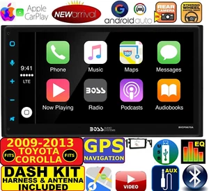 FITS 2009-2013 TOYOTA COROLLA GPS NAV APPLE CARPLAY ANDROID AUTO CAR RADIO - Picture 1 of 9