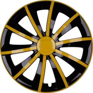 Radzierblenden Set "Gral" 14 ZOLL in Gelb / Schwarz 4x PREMIUM DESIGN Radkappen - Bild 1 von 1